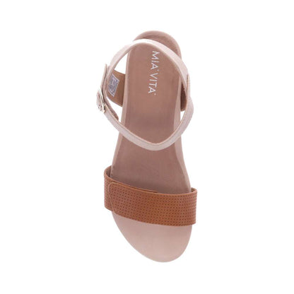 Nelly Wedge Sandal - Tan
