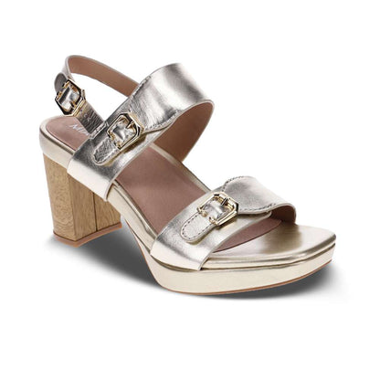 Tara Heeled Sandal - Soft Gold