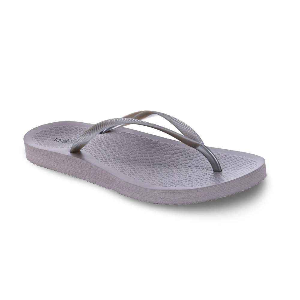 Venice Solid Women's Toe Post Sandal - Pewter