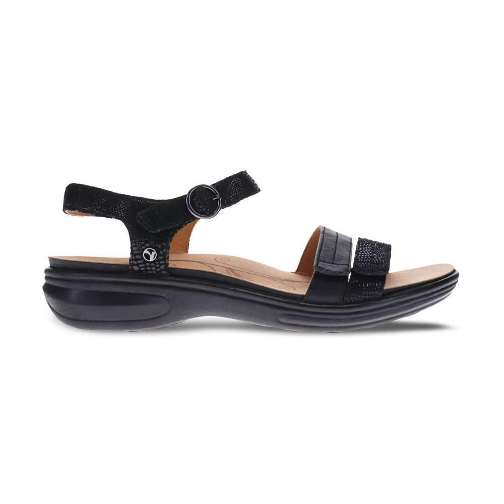 Barbados Sandal - Black French/Lizard