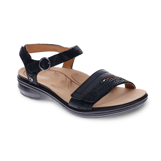 Barbados Sandal - Black French/Lizard