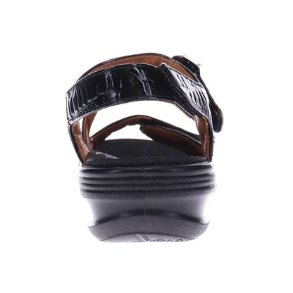 Barcelona Back Strap Sandal - Black Croc