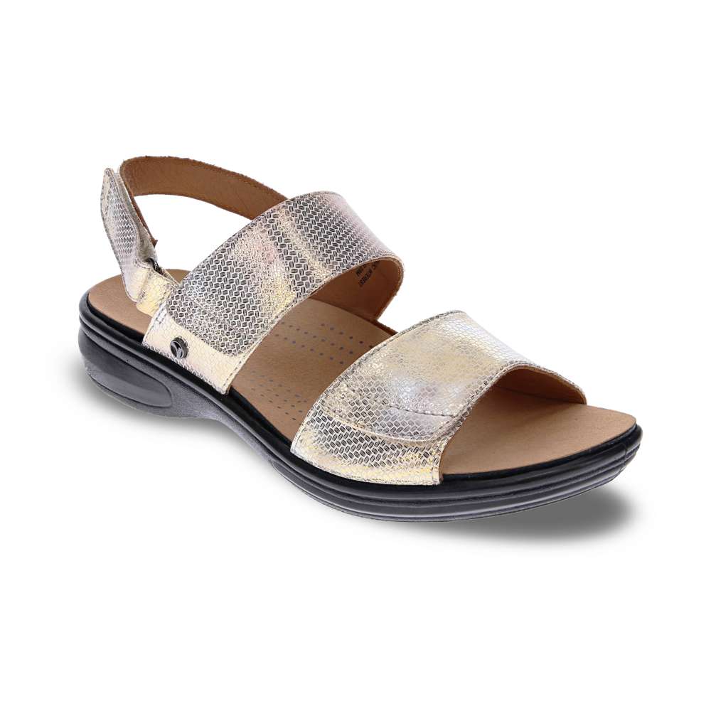 Como Adjustable Sandal - Metallic Interest
