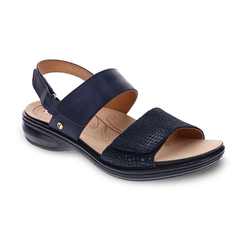 Como Adjustable Sandal - Sapphire/Navy Lizard