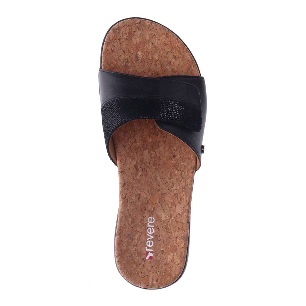 Macau II Slide Sandal - Black Lizard