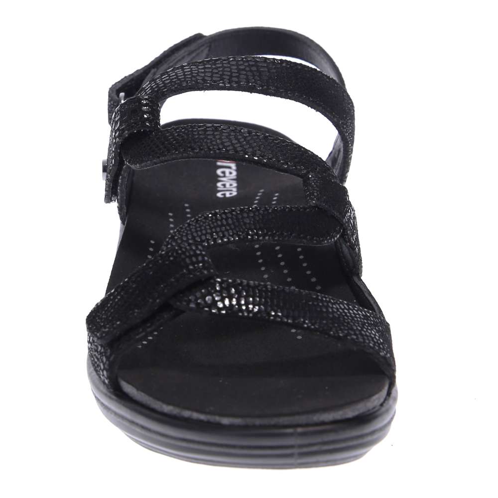 Miami Adjustable Sandal - Black Lizard