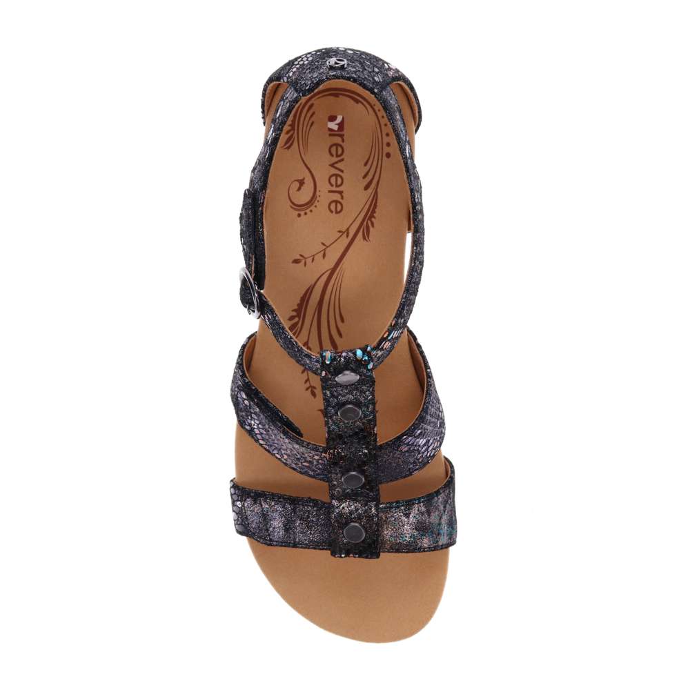 Nassau Wedge - Black Metallic Python