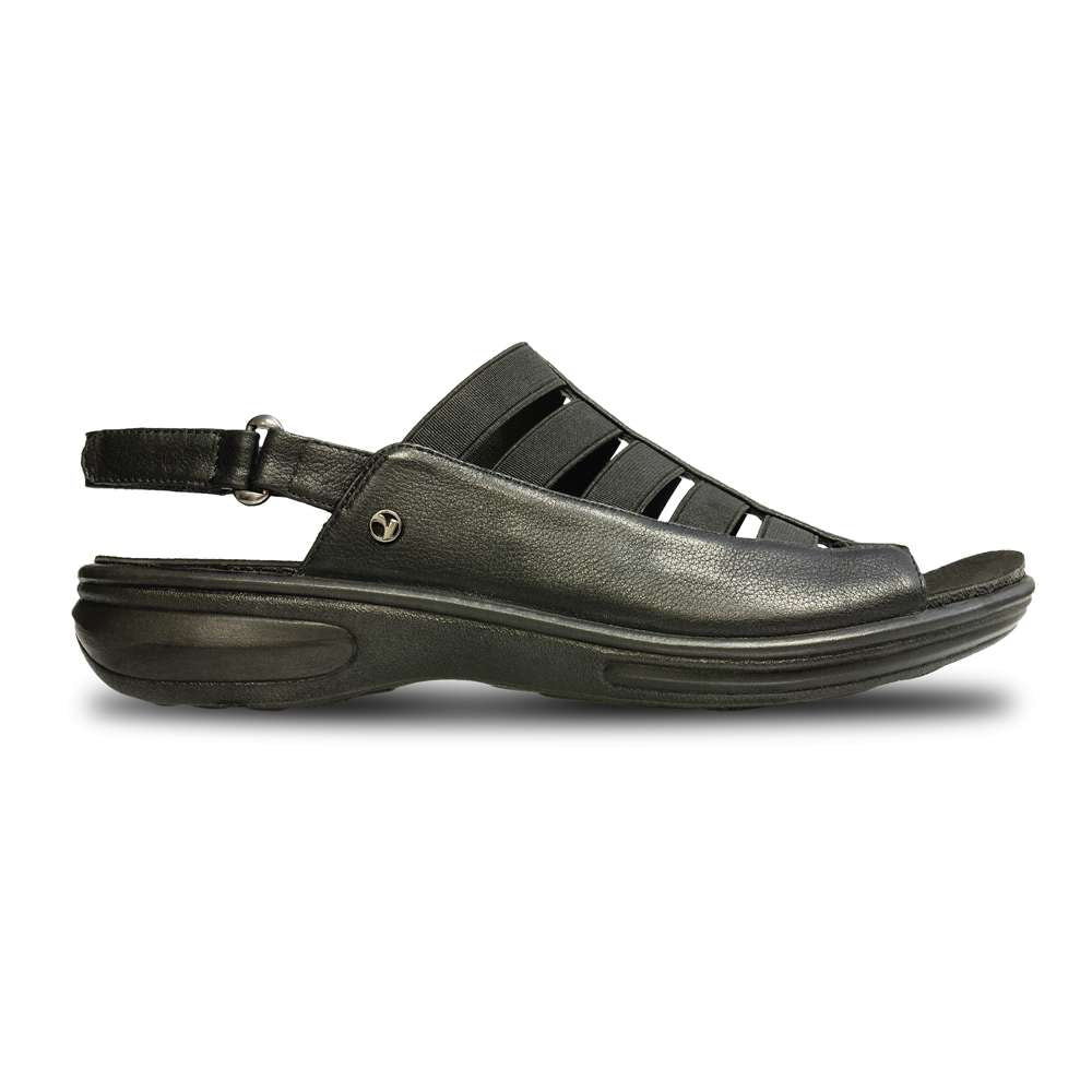Olympia Elastic Sandal - Black