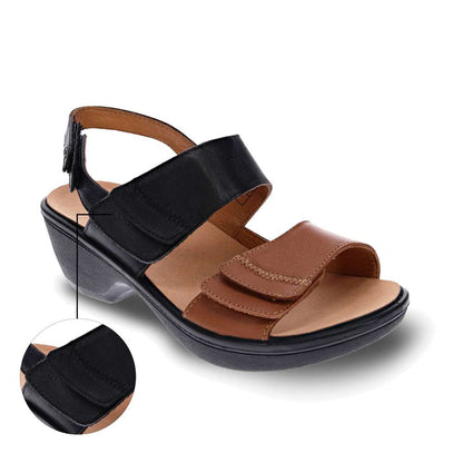 Rosario Wedge - Black/Tan