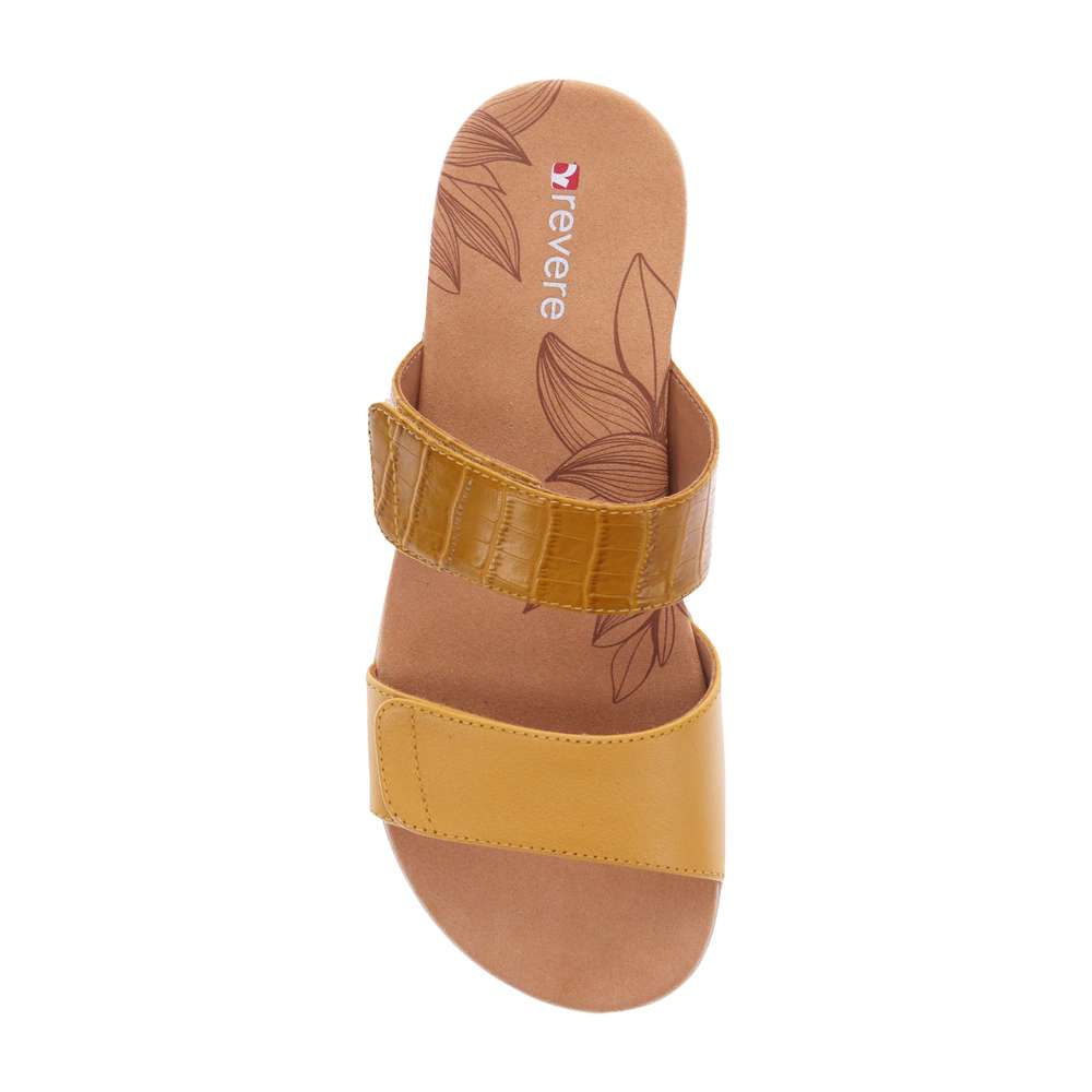 Seaside Slide Sandal - Mustard French/Croc