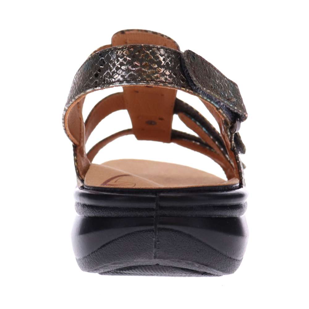 Toledo Backstrap Sandal - Peacock Python