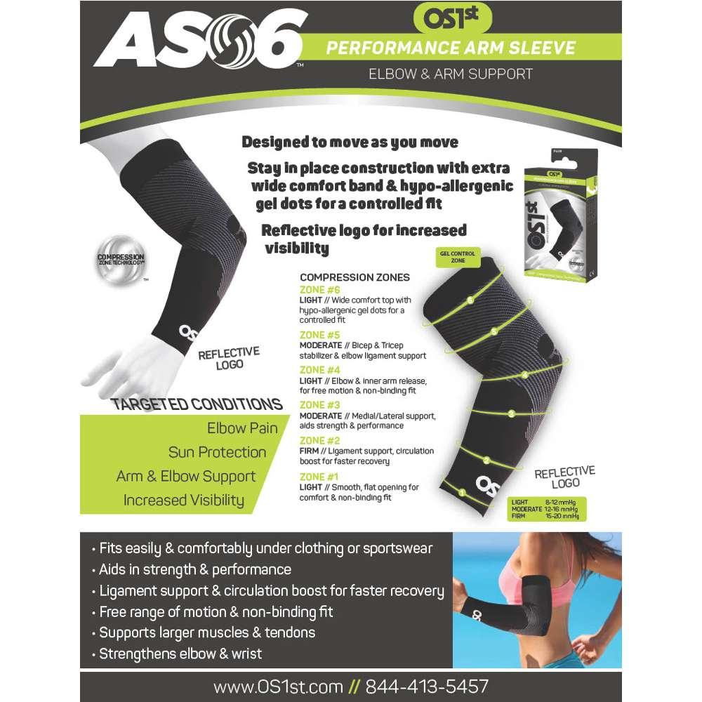 Sports Compression Arm Sleeve (AS6) - Black