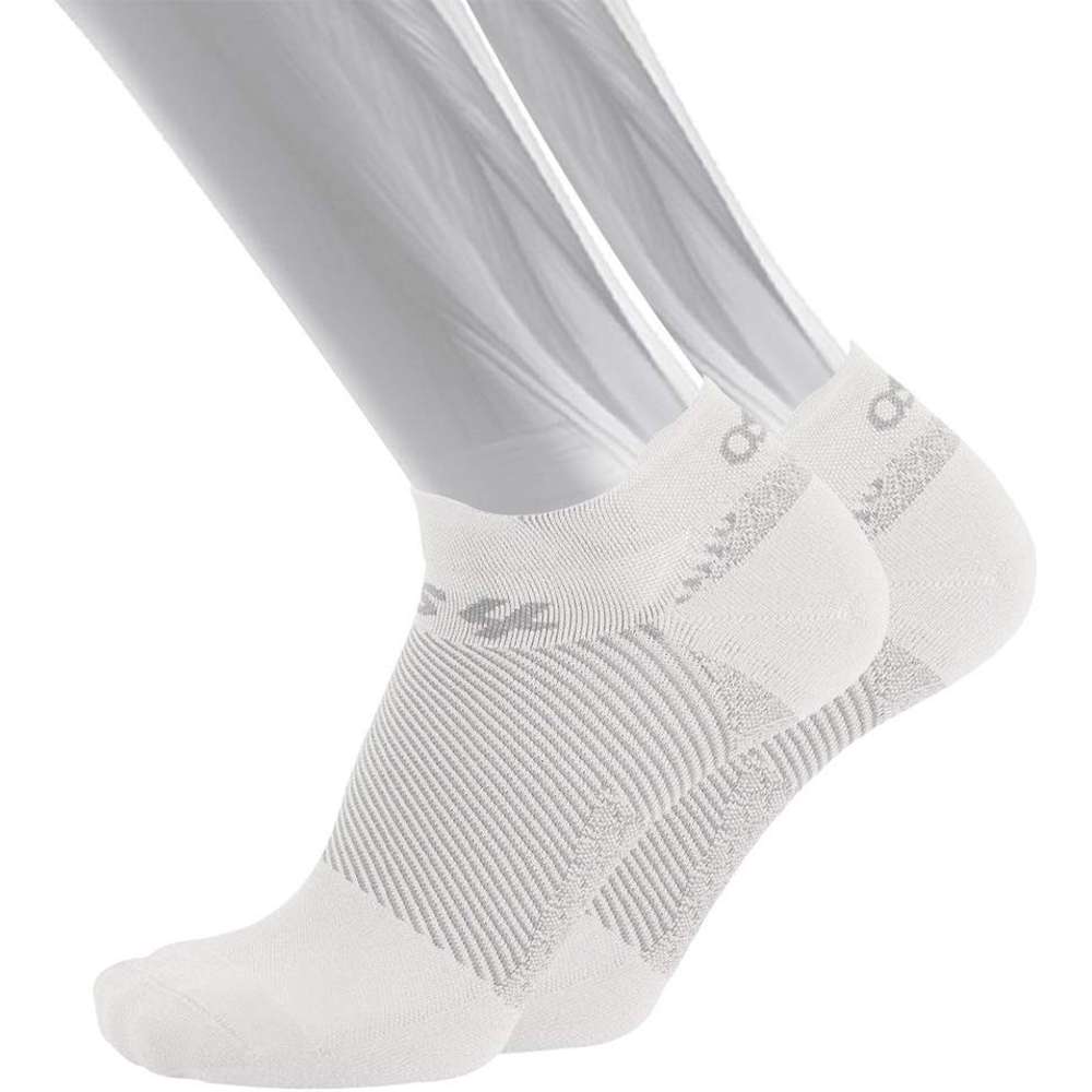 No Show Plantar Fasciitis Compression Socks (FS4) - White
