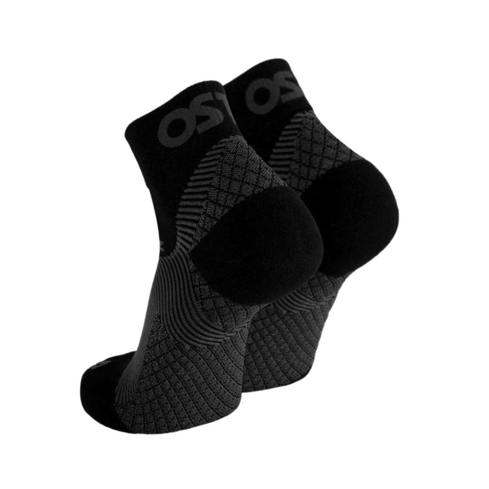 Quarter Crew Plantar Fasciitis Compression Socks (FS4) - Black