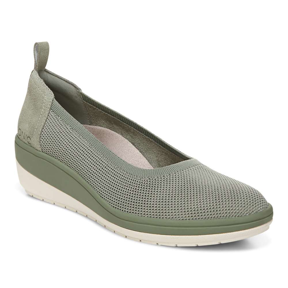 Jacey Knit Wedge - Army Green