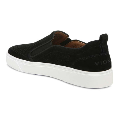 Kimmie Perf Slip-On Sneaker - Black Suede