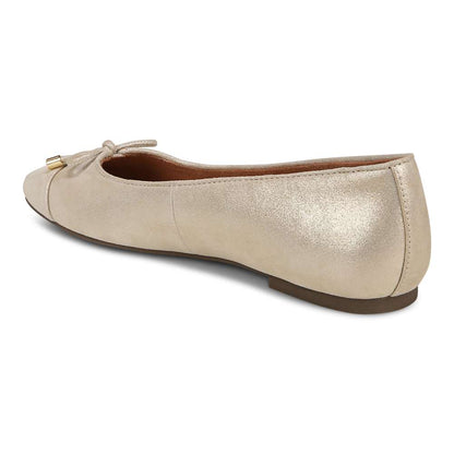 Klara Flat - Gold Leather