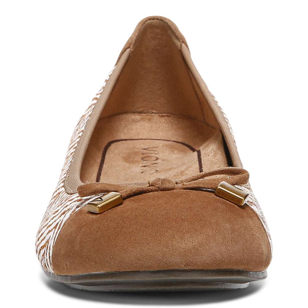 Minna Ballet Flat - Toffee/Cream
