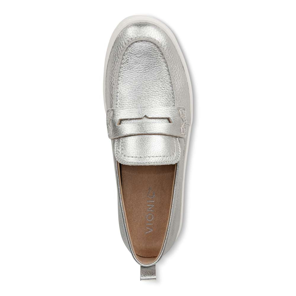 Uptown Loafer - Silver Leather