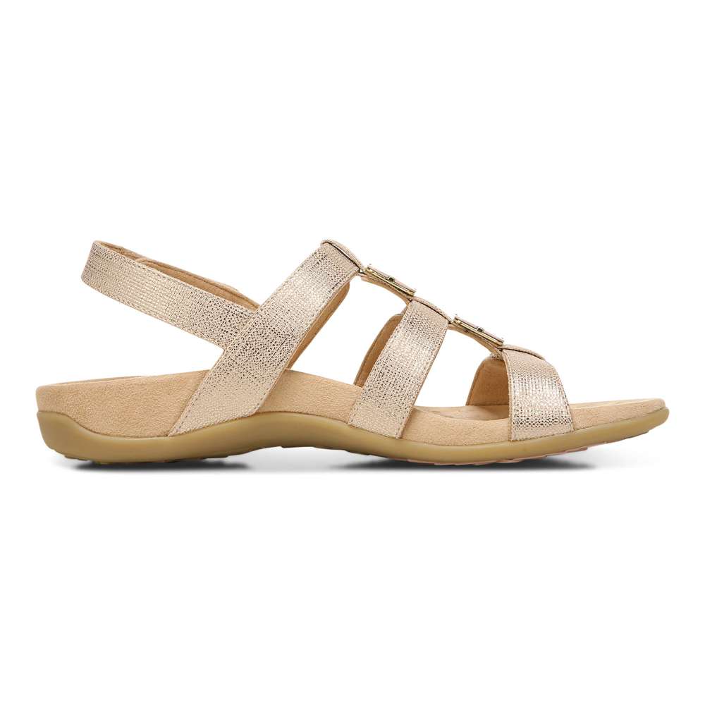 Amber Adjustable Sandal - Rose Gold Metallic
