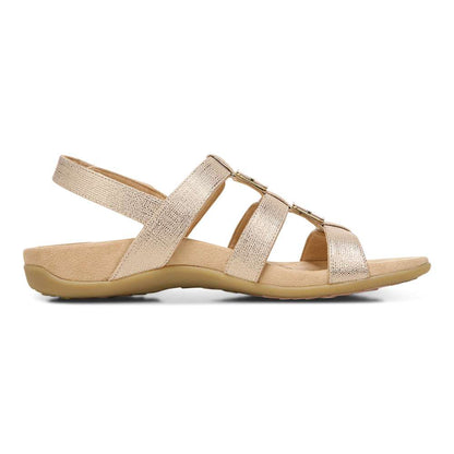 Amber Adjustable Sandal - Rose Gold Metallic