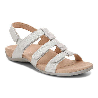 Amber Adjustable Sandal - Silver Metallic
