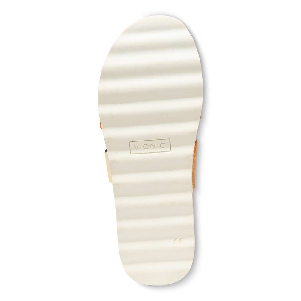 Brandie Flatform Slide Sandal - Marmalade Metallic