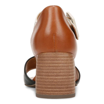 Chardonnay Heeled Sandal - Tan/Black/Cream