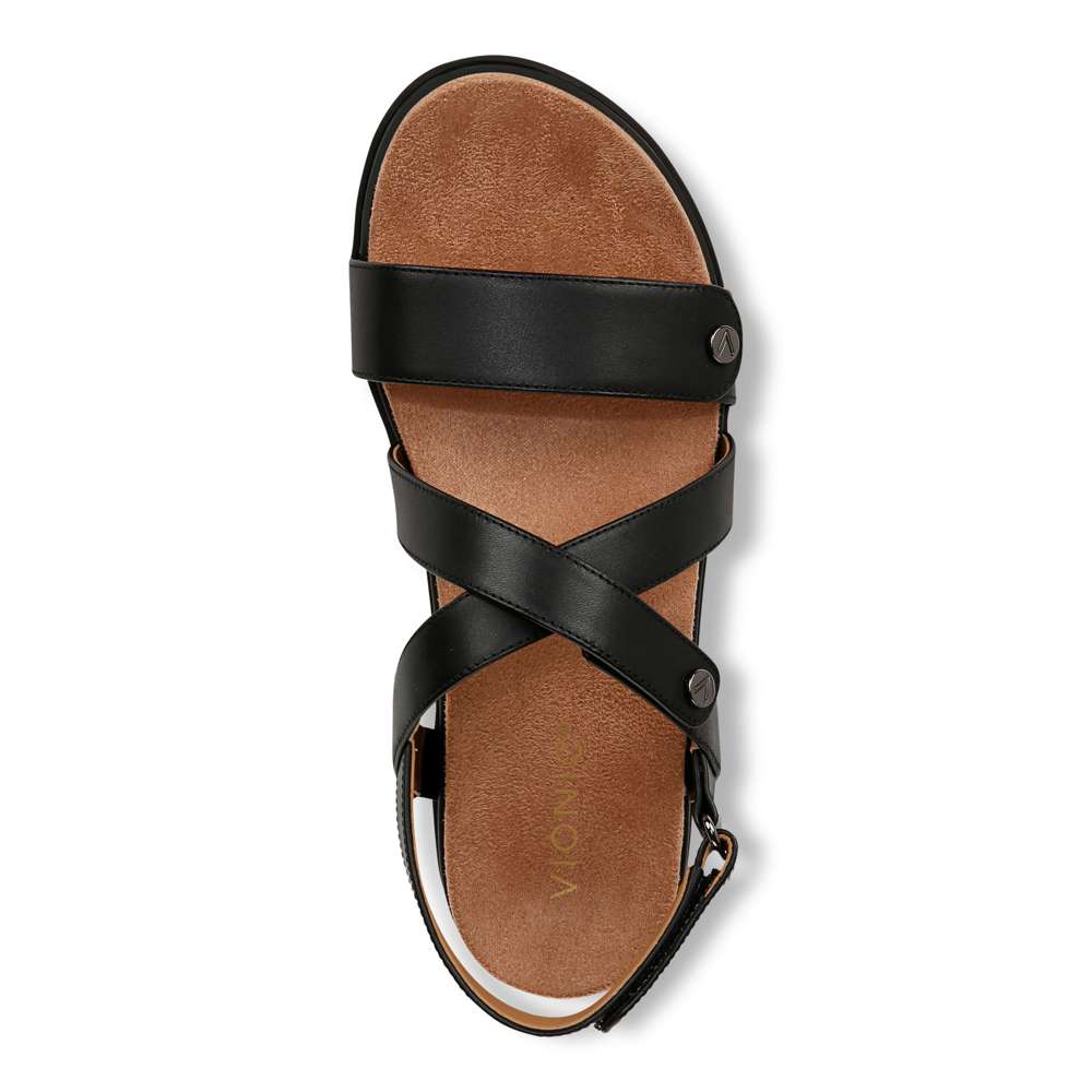 Cypress Backstrap Sandal - Black Leather