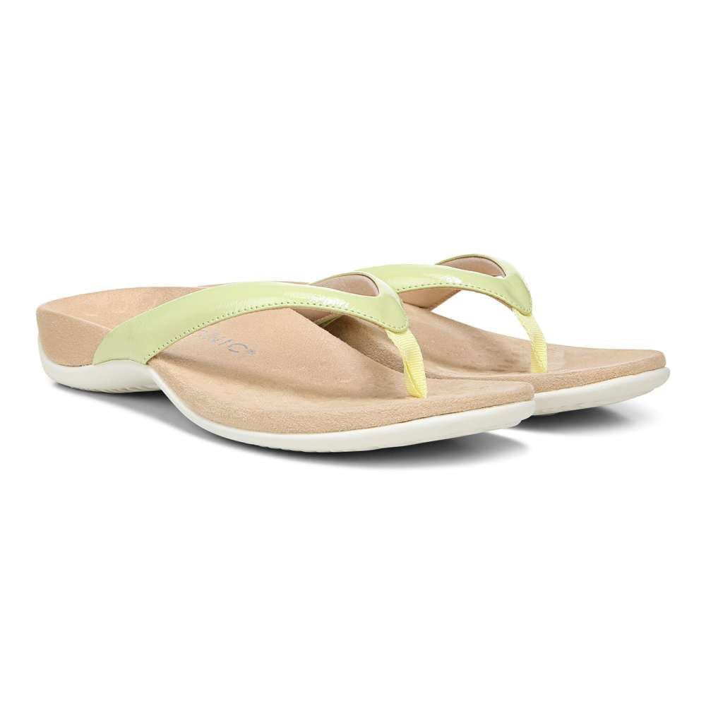 Dillon Toe Post Sandal - Pale Lime