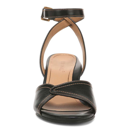 Isadora Heeled Sandal - Black Leather