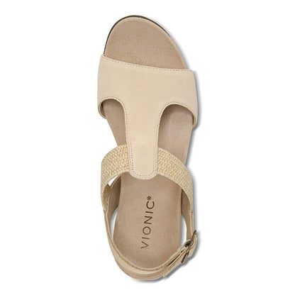 Kaytie Wedge Sandal - Semolina