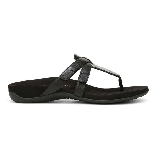 Karley Toe Post Sandal - Black Wavy