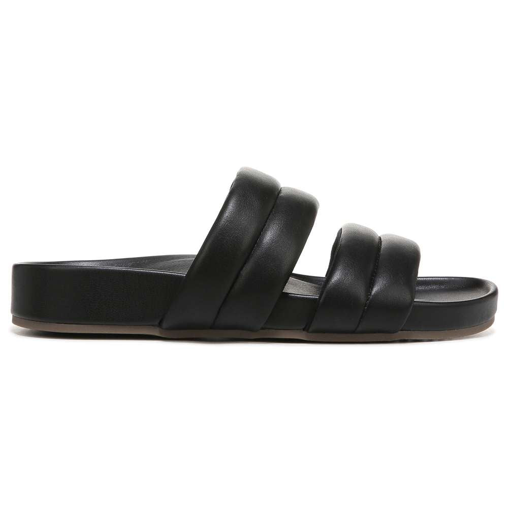 Mayla Slide Sandal - Black Nappa