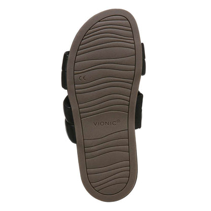 Mayla Slide Sandal - Black Nappa