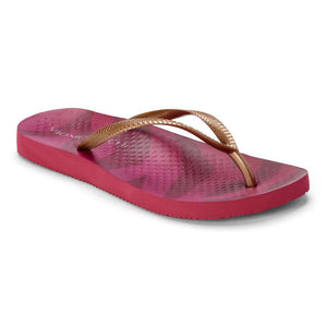 Noosa Print Toe Post Sandal - Berry Tiger Bronze