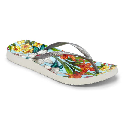 Noosa Print Toe Post Sandal - Light Blue Floral