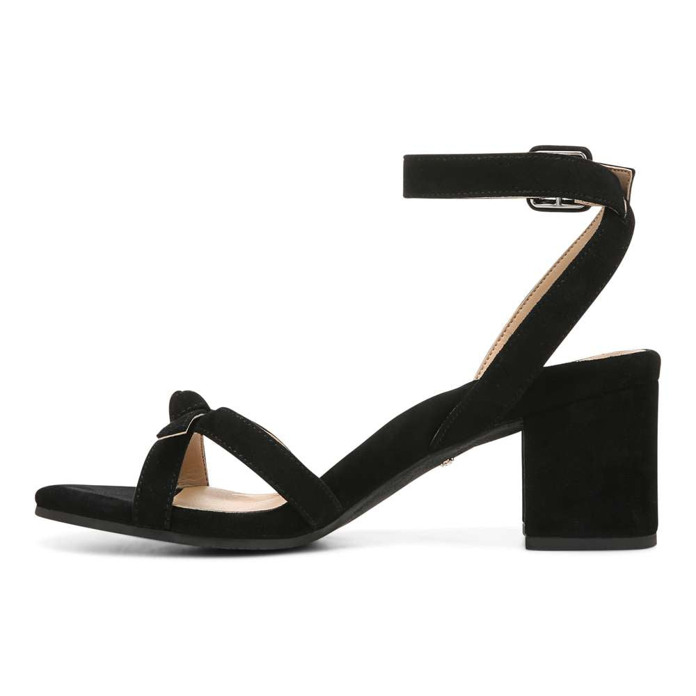 Rosabel Heeled Sandal - Black Suede