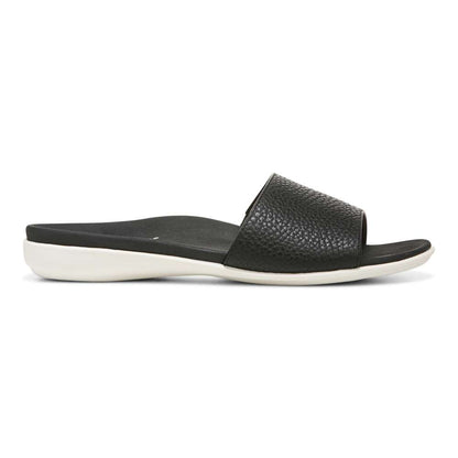 Val Slide Sandal - Black Tumble
