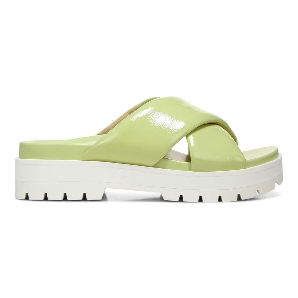Vesta Flatform Lug Sandal - Pale Lime