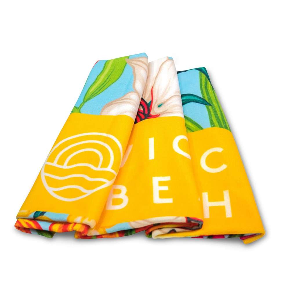 Vionic Beach Towel - Blue/Yellow