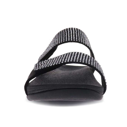 Avoca Slide - Black Rhinestone