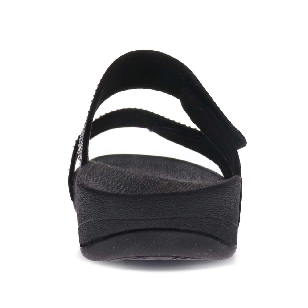 Avoca Slide - Black Rhinestone