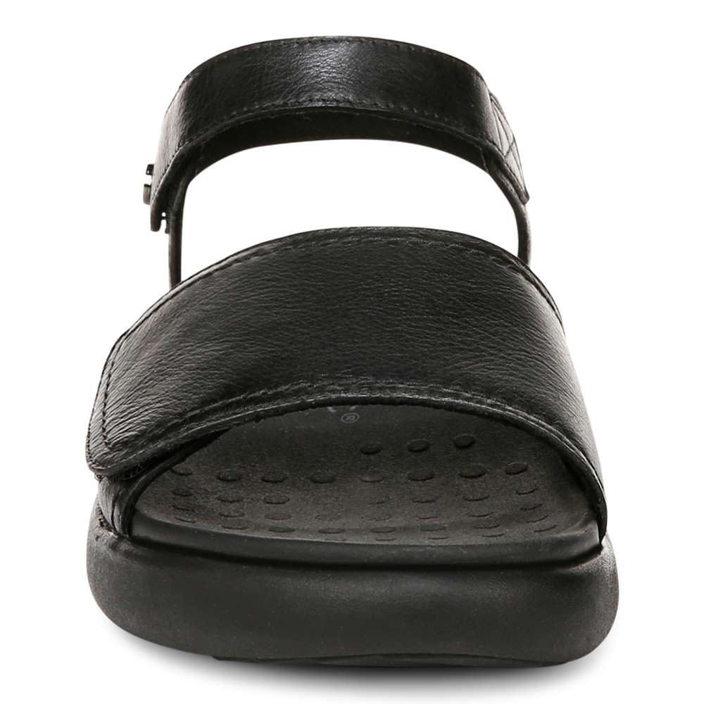 Awaken Recovery Sandal - Black Leather