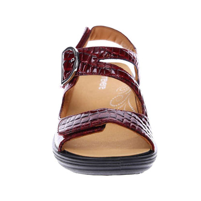 Barcelona Back Strap Sandal - Red Croc