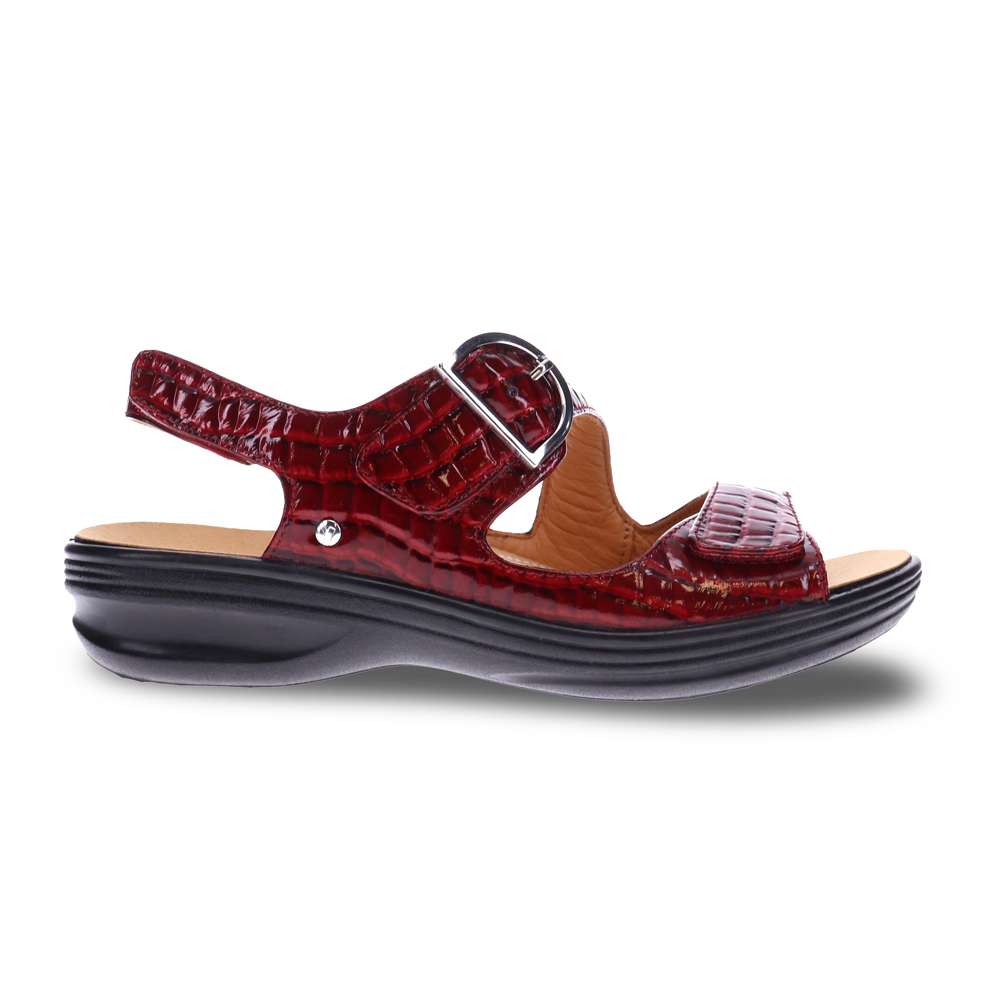Barcelona Back Strap Sandal - Red Croc