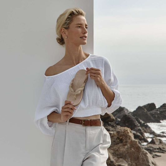 Lifestyle image for Bella Braid Toe Post Sandal - Gold