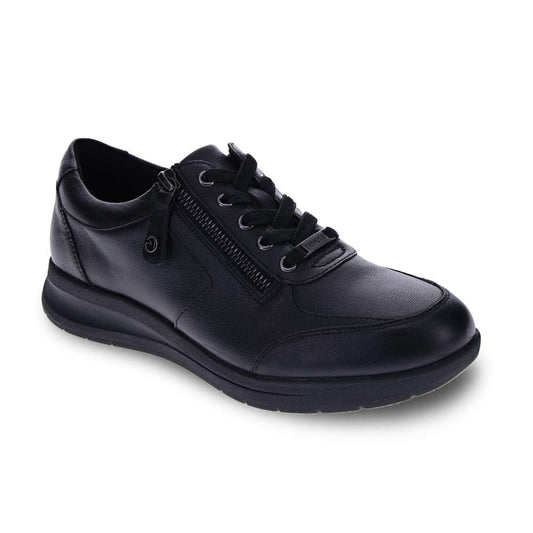 Boston Zip Casual Sneaker - Black French