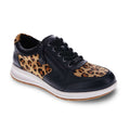 Boston Zip Casual Sneaker - Black/Leopard