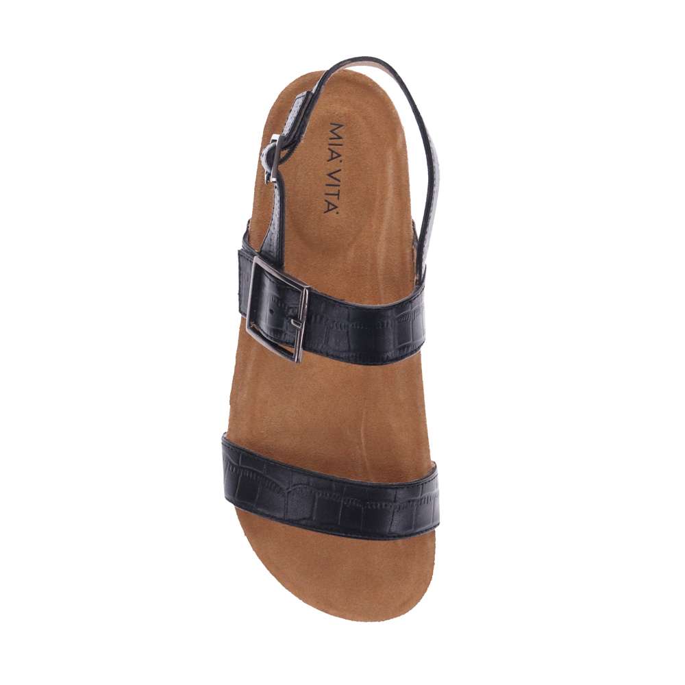 Brag Sandal - Black Croc